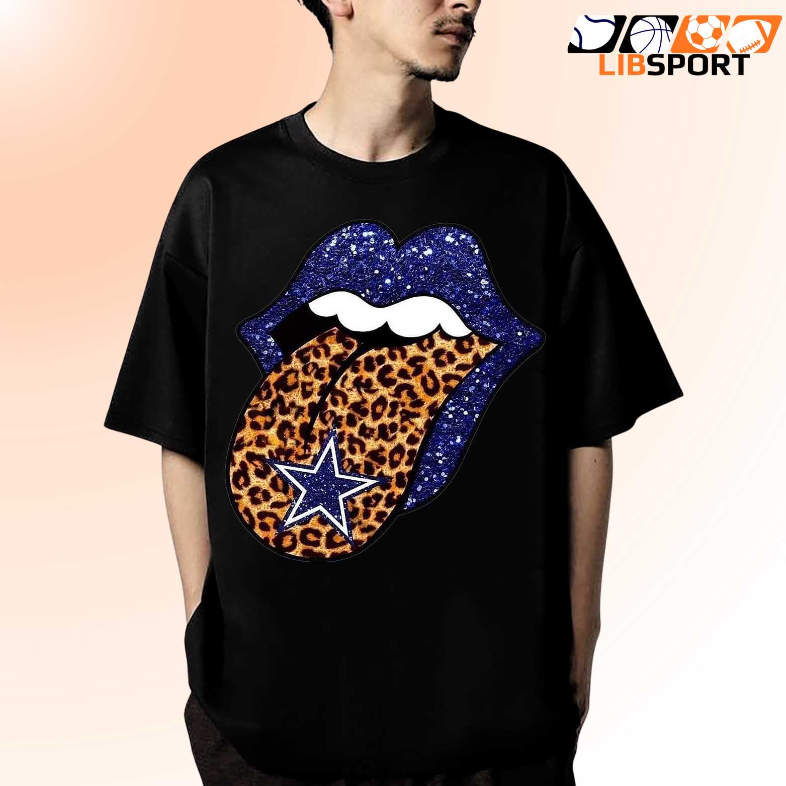 Dallas Cowboys Glam Lips T-Shirt, Unisex T-Shirt